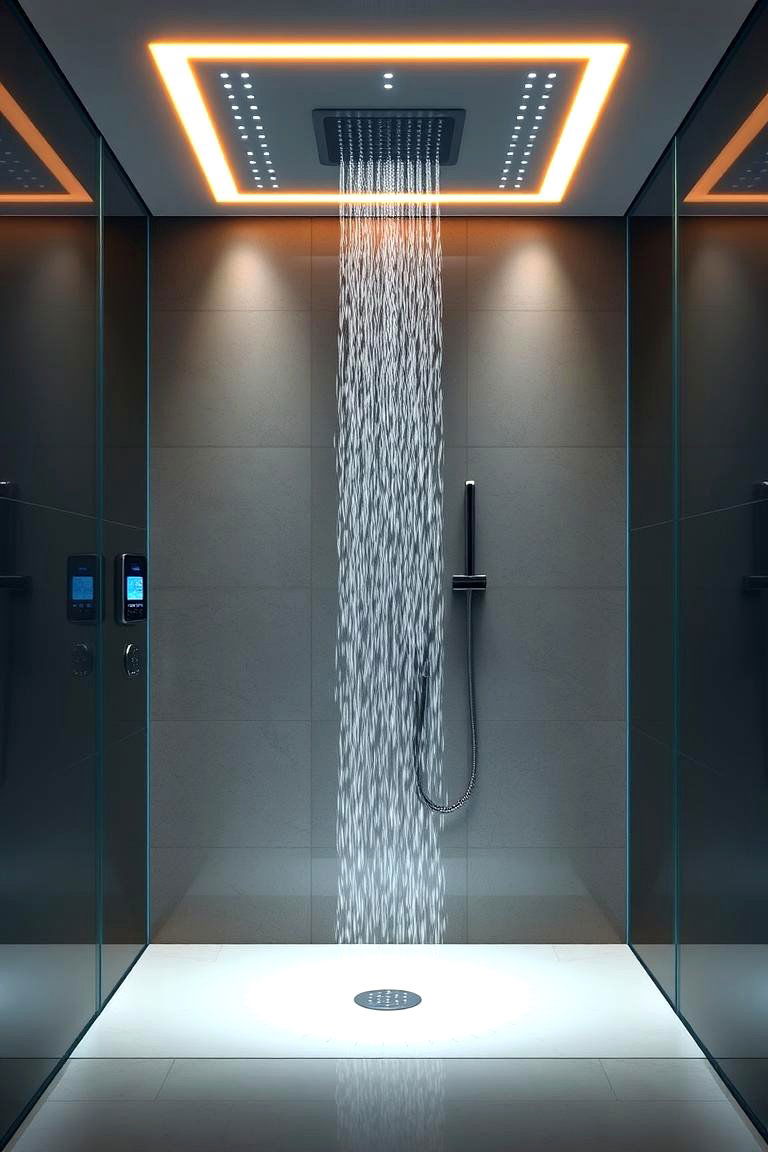 Smart App Controlled Shower Lighting - 24 Shower Lighting Ideas