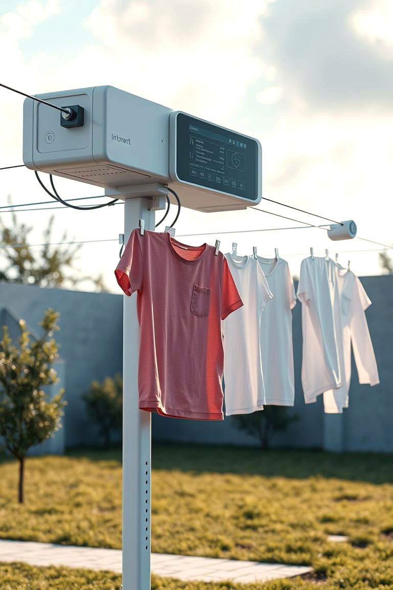 Smart Automated Clothesline System - 24 Outdoor Clothesline Ideas