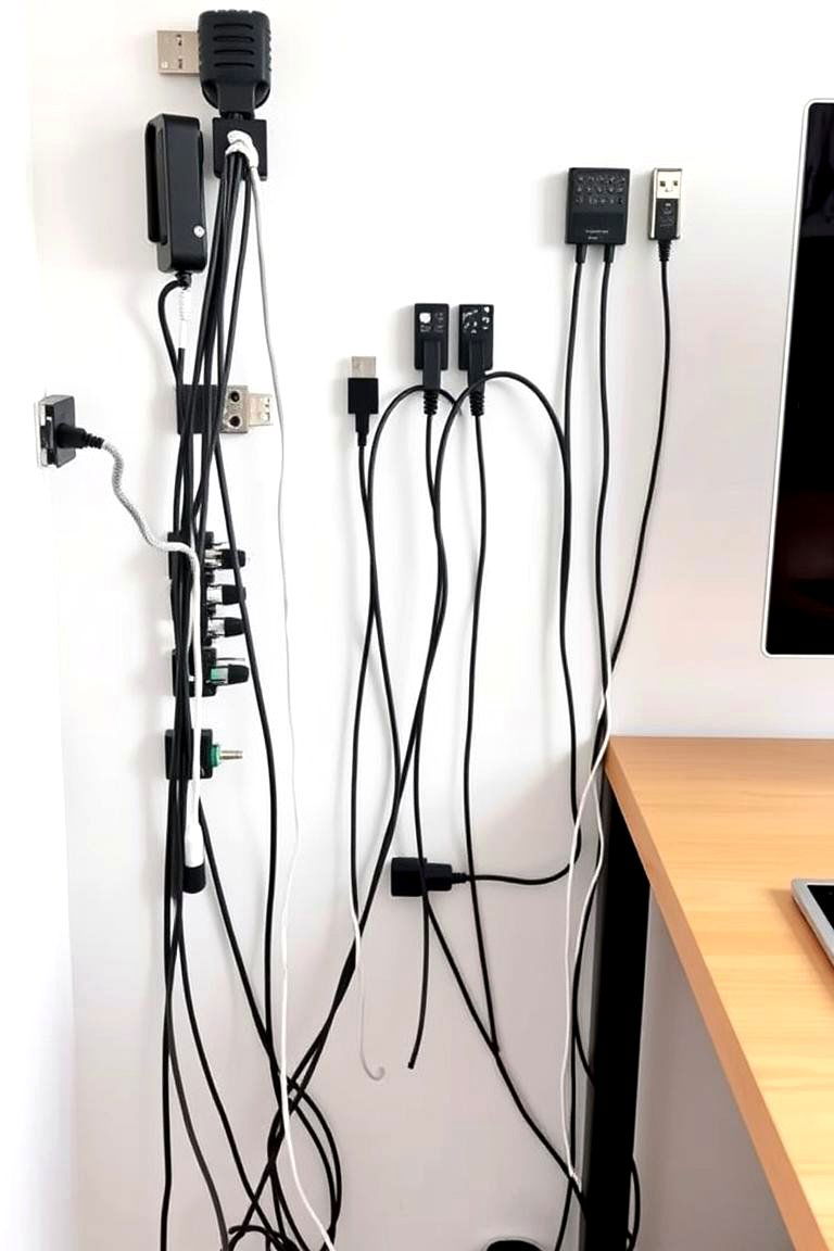 Smart Cable Management Solutions - 24 Home Office Ideas for Her