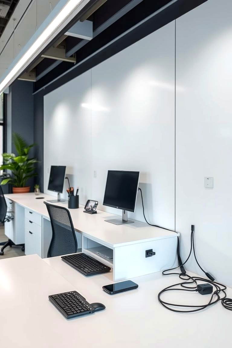 Smart Cable Management - 24 Small Home Office Ideas