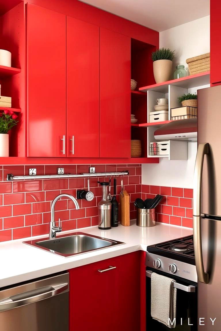 Smart Design Ideas for Small Red Kitchens - 24 Red Kitchens