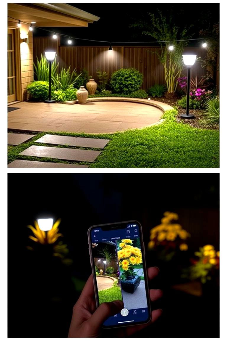 Smart Garden Lighting for Automated Convenience - 24 Garden Lighting Ideas