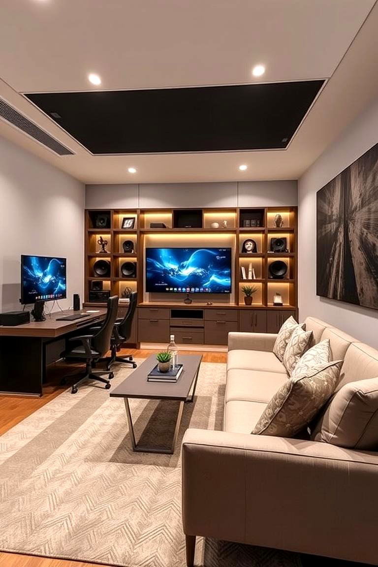 Smart Home Gaming Studio - 24 Luxury Game Room Ideas