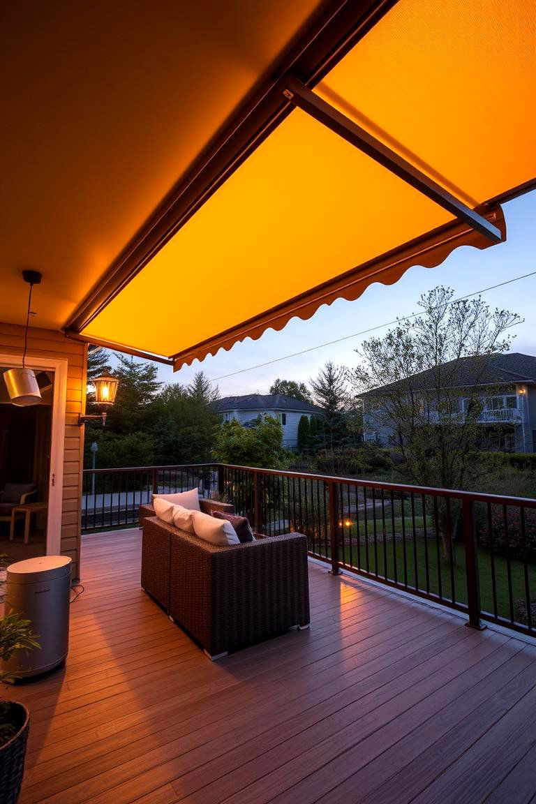Smart Home Integrated Awning - 24 Deck Awning Ideas