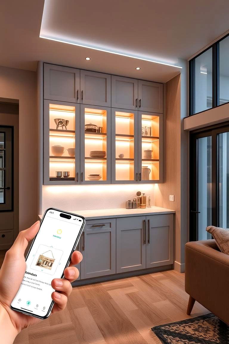 Smart Home Integrated Cabinet Lighting - 24 Cabinet Lighting Ideas