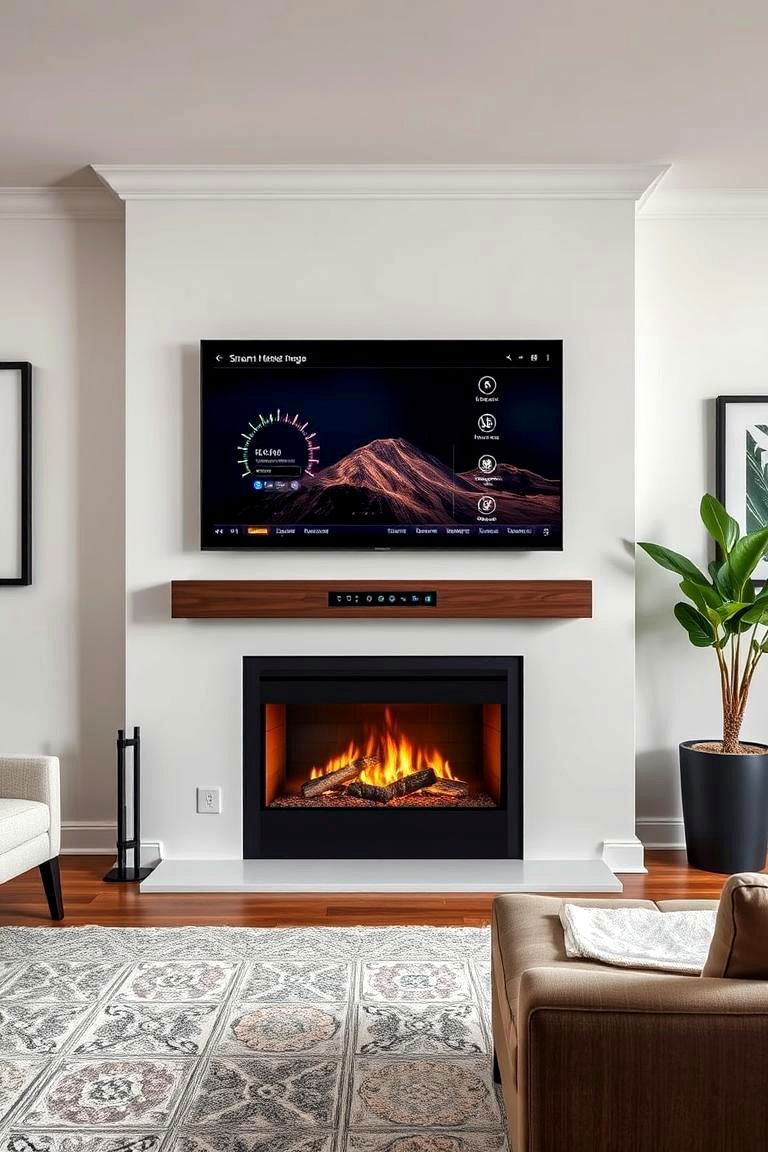 Smart Home Integrated Fireplace - 24 Fireplace Built-in Ideas