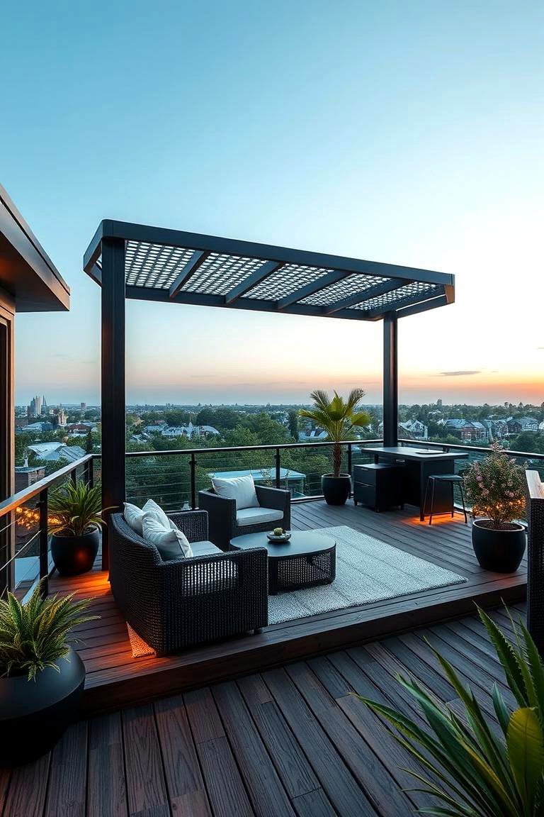 Smart Home Integrated Lattice - 24 Deck Lattice Ideas