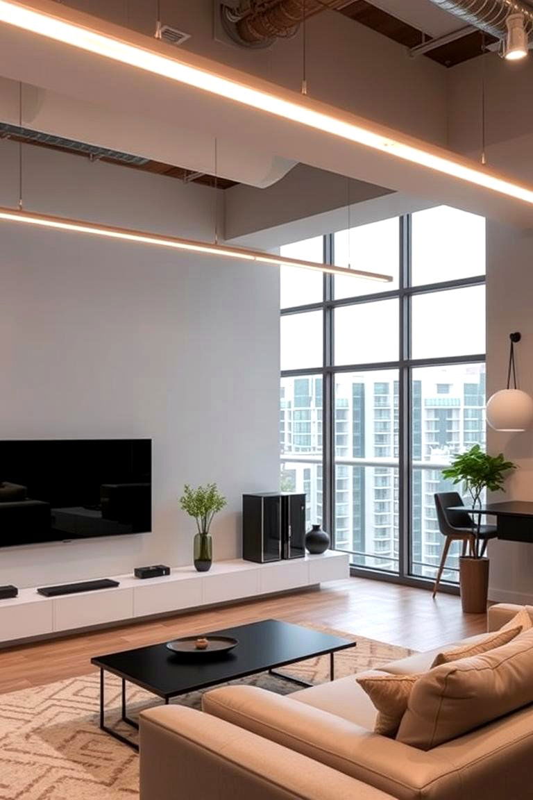 Smart Home Integration - 24 Loft-style Living Room Ideas