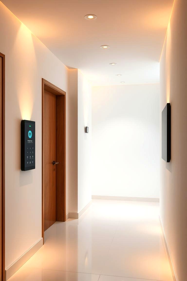 Smart Home Integration with Automated Lighting - 24 Modern Entryway Ideas