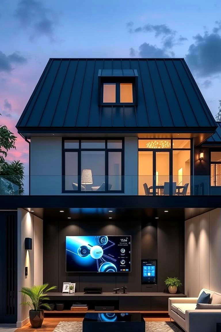 Smart Home with Cutting Edge Features - 24 houses with black roofs