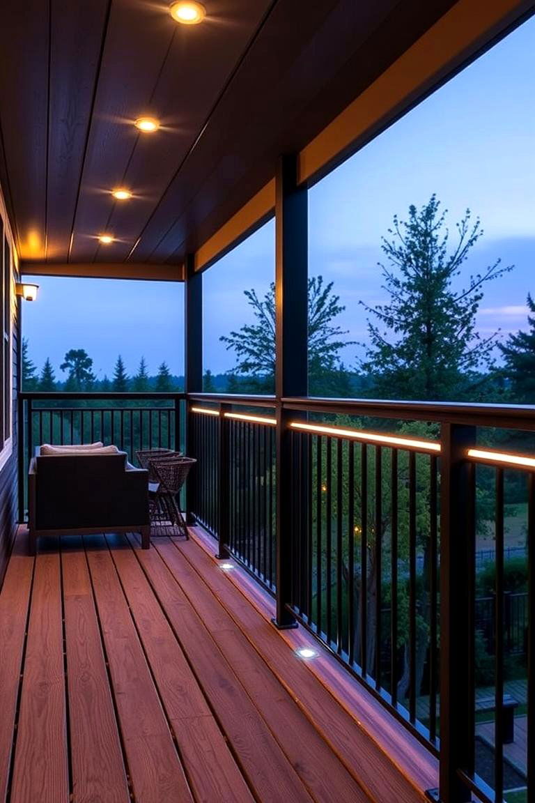 Smart Integrated Design - 24 Horizontal Deck Railing Ideas