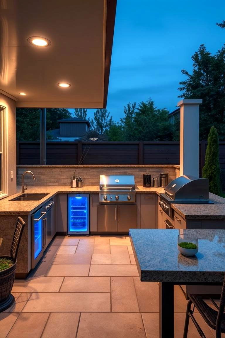 Smart Integrated Outdoor Kitchen - 24 Luxury Outdoor Kitchen Ideas