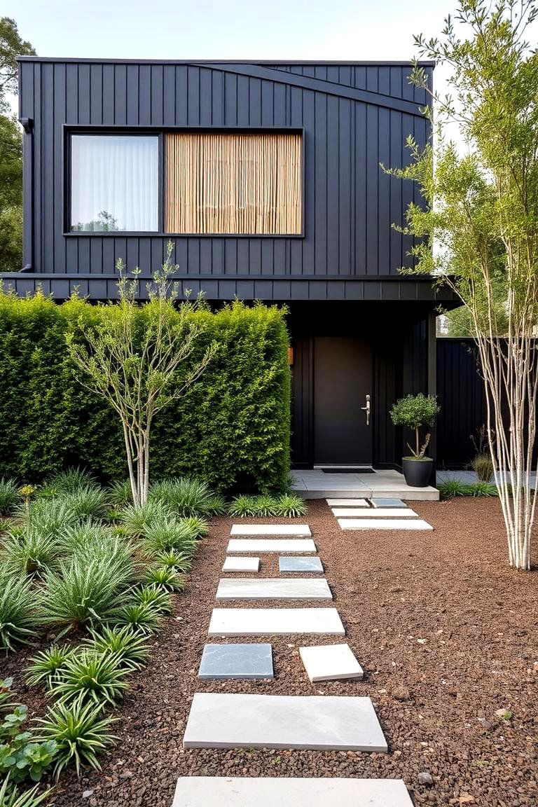 Smart Landscaping for Privacy - 24 Modern Black Houses