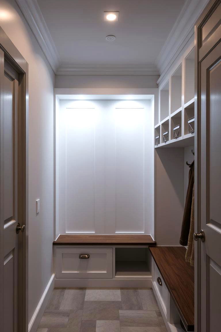 Smart Lighting Integration - 24 Small Mudroom Ideas