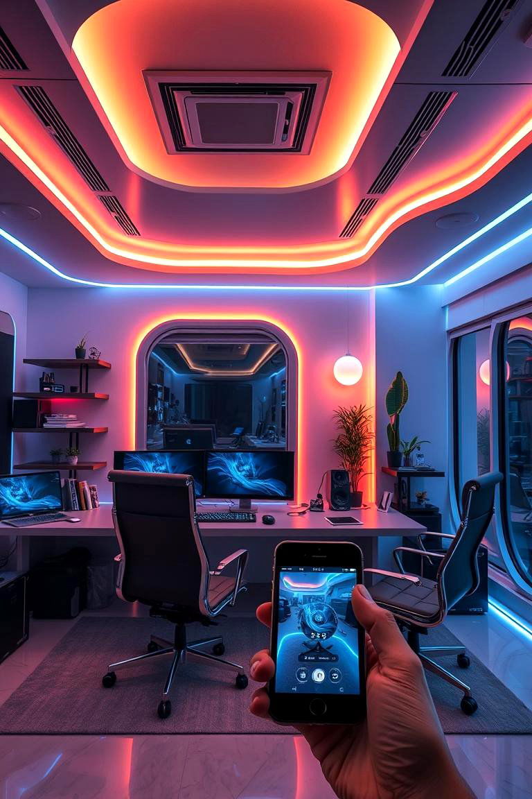 Smart Lighting Systems - 24 Home Office Lighting Ideas