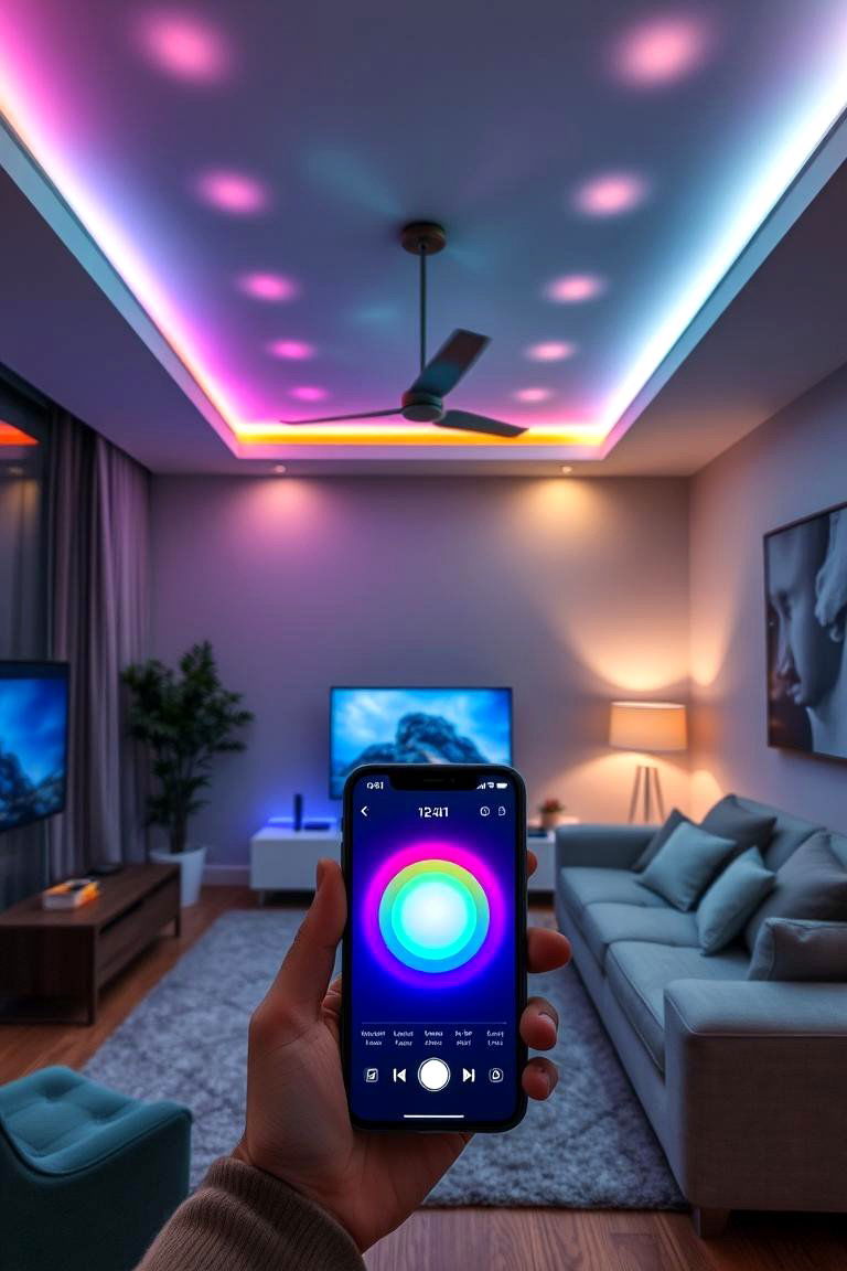 Smart Lighting Systems for Control - 24 Living Room Lighting Ideas