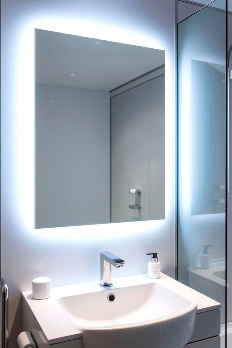 Smart Lighting for High Tech Functionality - 24 Bathroom Lighting Ideas Over Mirror