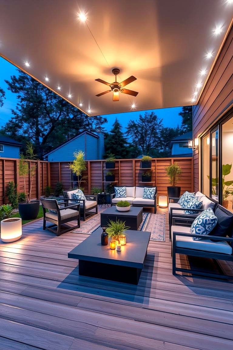 Smart Outdoor Living Deck - 24 Mobile Home Deck Ideas