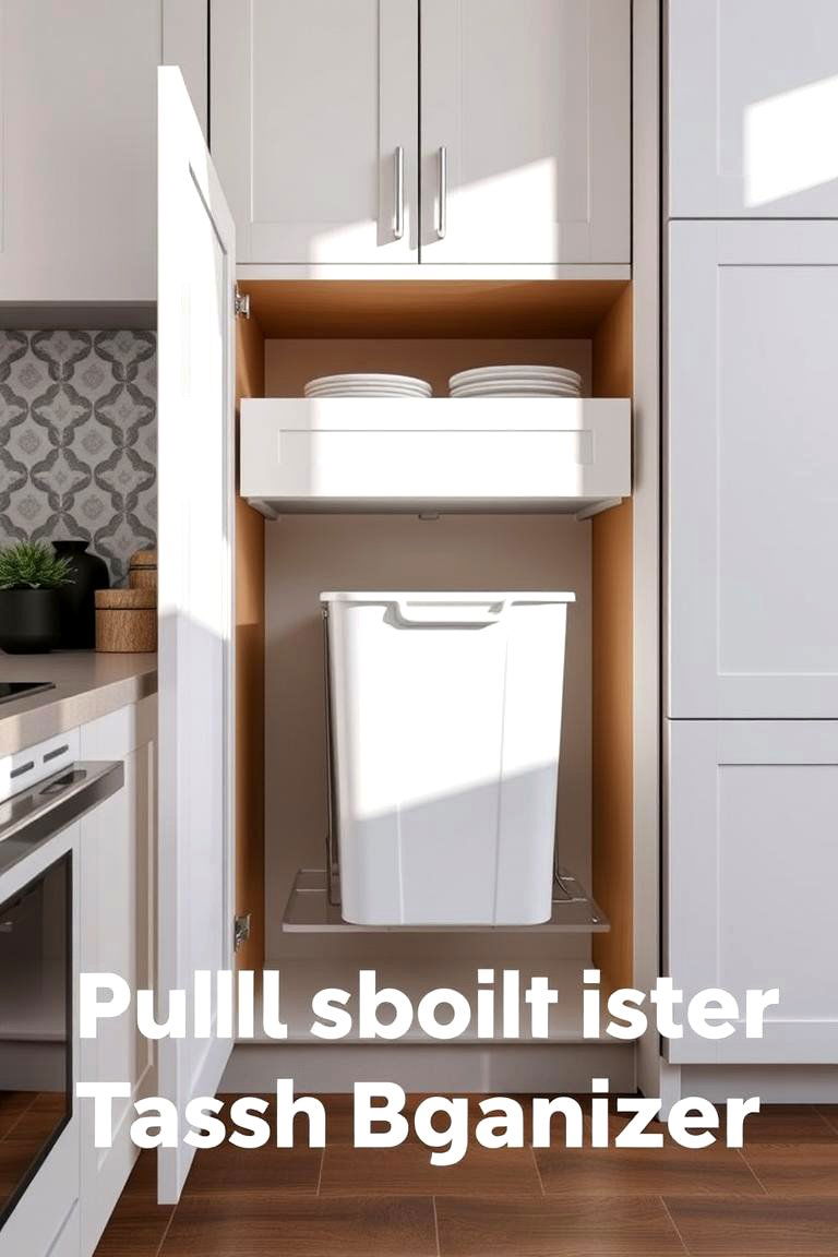 Smart Pull Out Trash Bin Organizer - 24 Kitchen Sink Organization Ideas