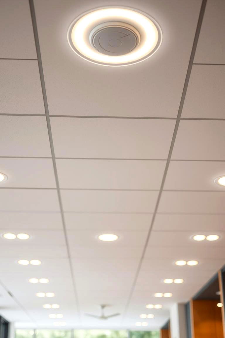 Smart Sensor Integration - 24 Drop Ceiling Lighting Ideas