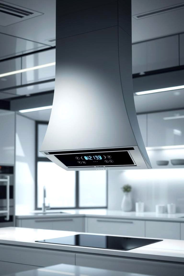 Smart Tech Integrated Range Hood - 24 Range Hood Ideas