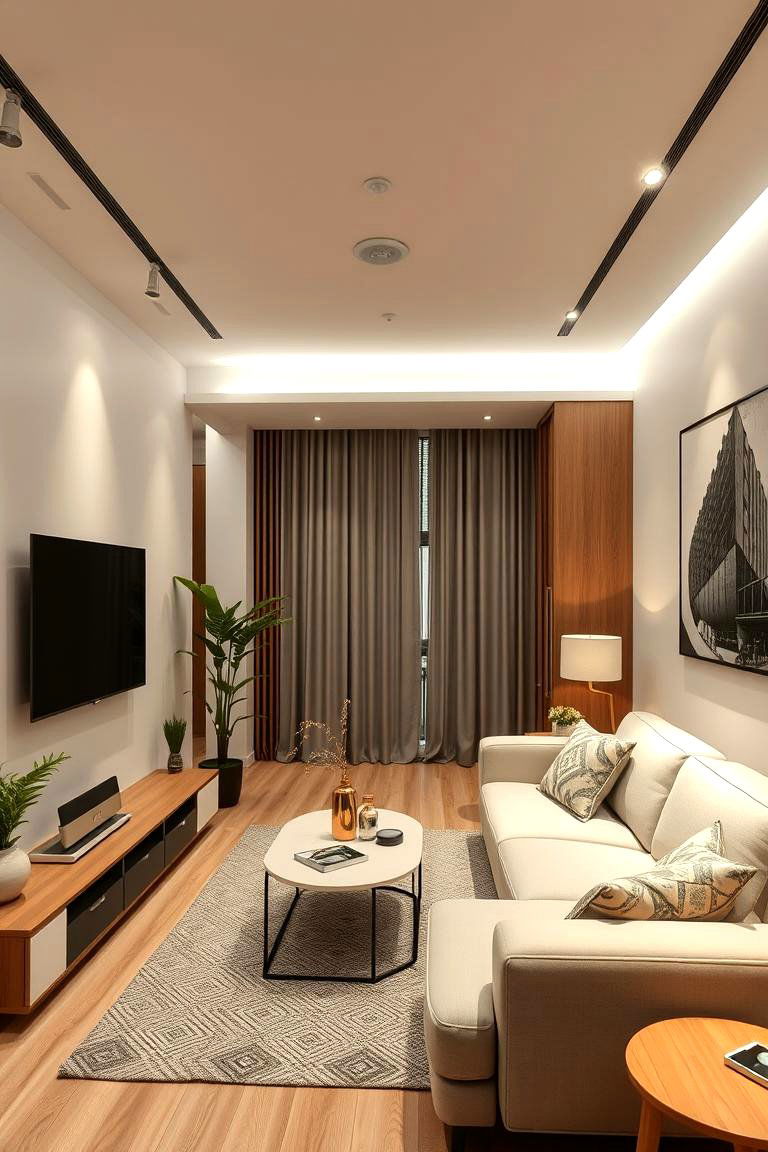 Smart Tech Integration - 24 Apartment Small Living Room Ideas