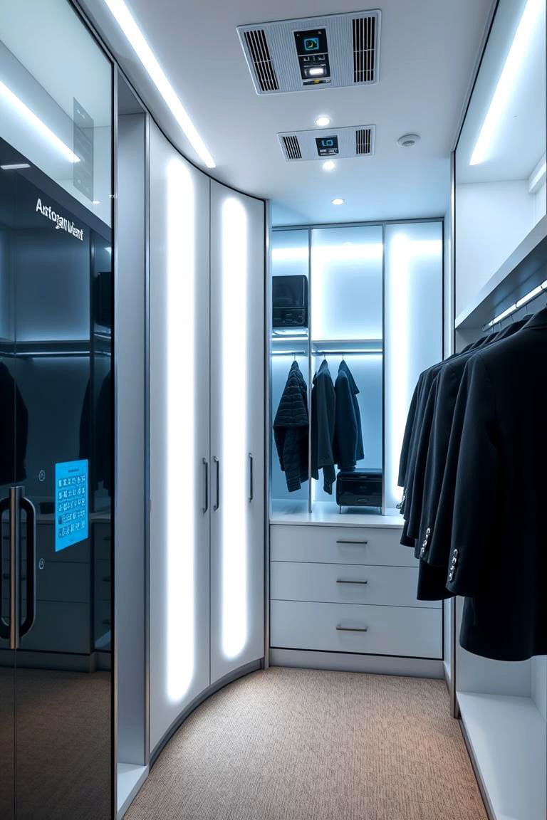 Smart Technology Coat Closet - 24 Coat Closet Ideas