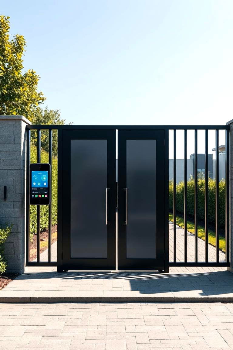 Smart Technology Integrated Gate - 24 Deck Gate Ideas