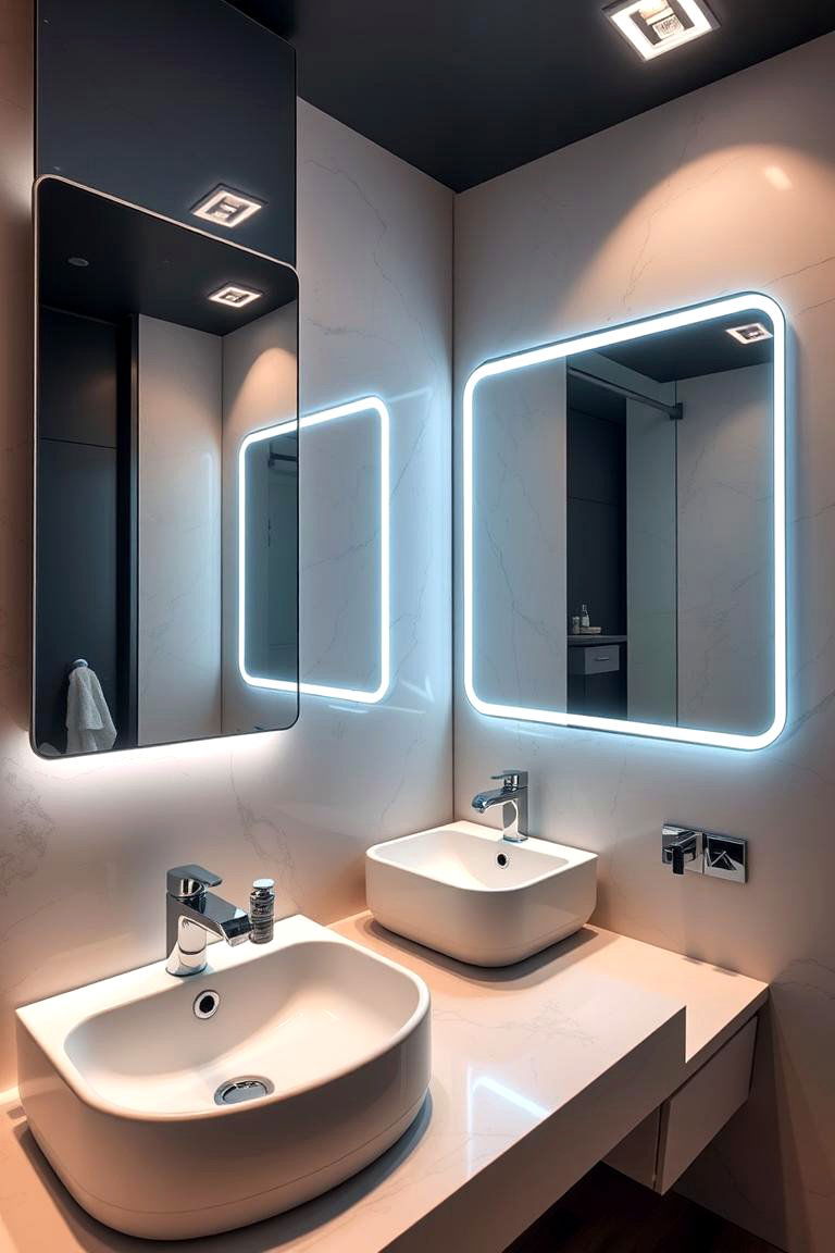 Smart Technology Integration - 24 Ensuite Bathroom Ideas