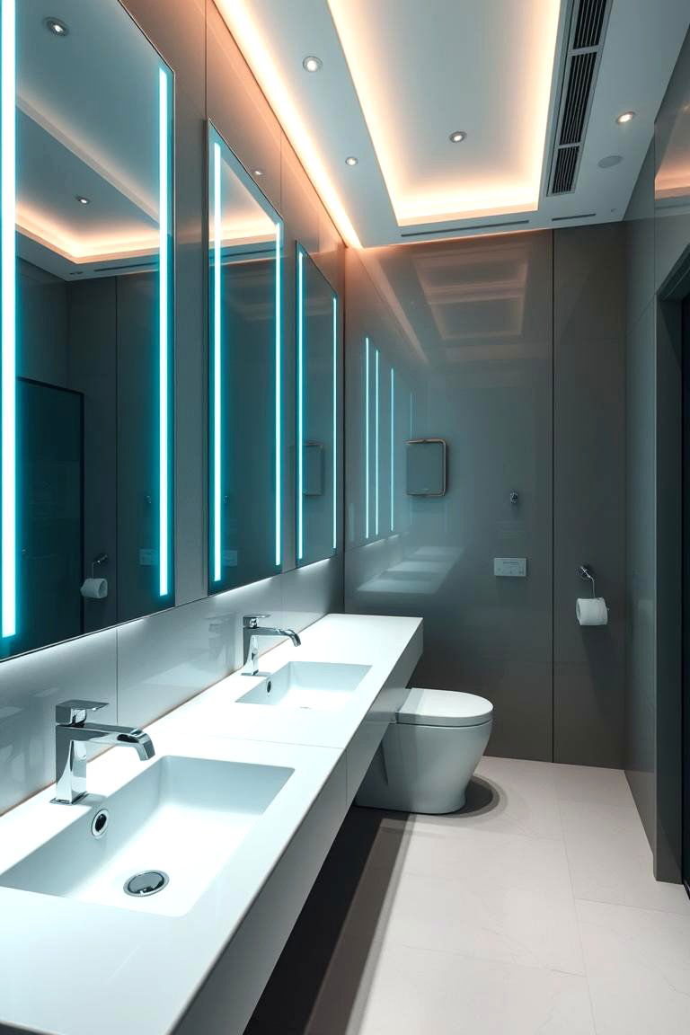 Smart Technology Integration - 24 Hall Bathroom Ideas