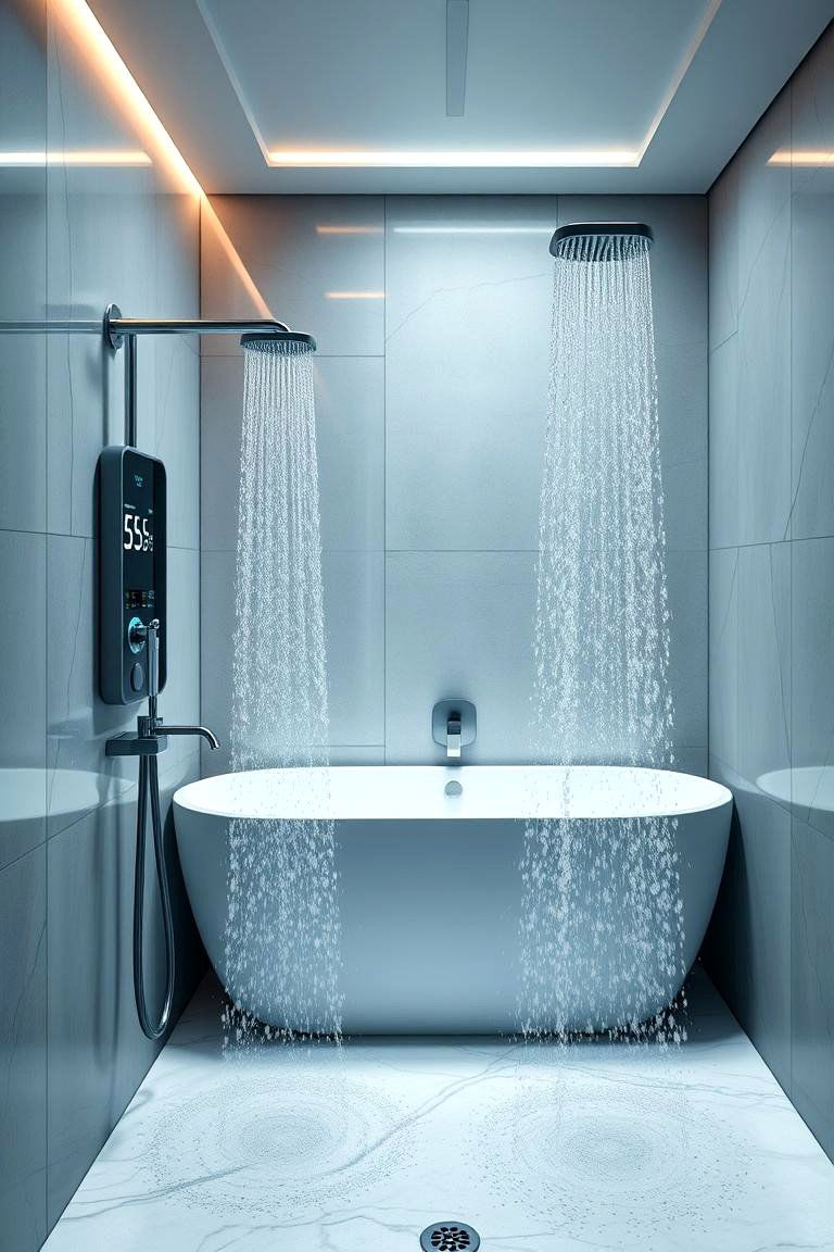Smart Temperature Control System - 24 Double Shower Ideas