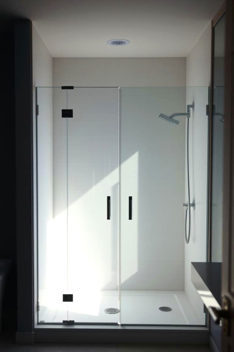 Smart Use of Shower Doors - 24 Windowless Bathroom Ideas