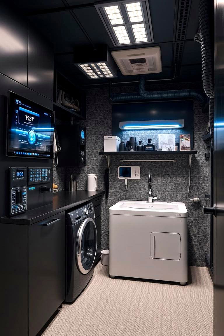 Smart Utility Room Controls - 24 Small Utility Room Ideas