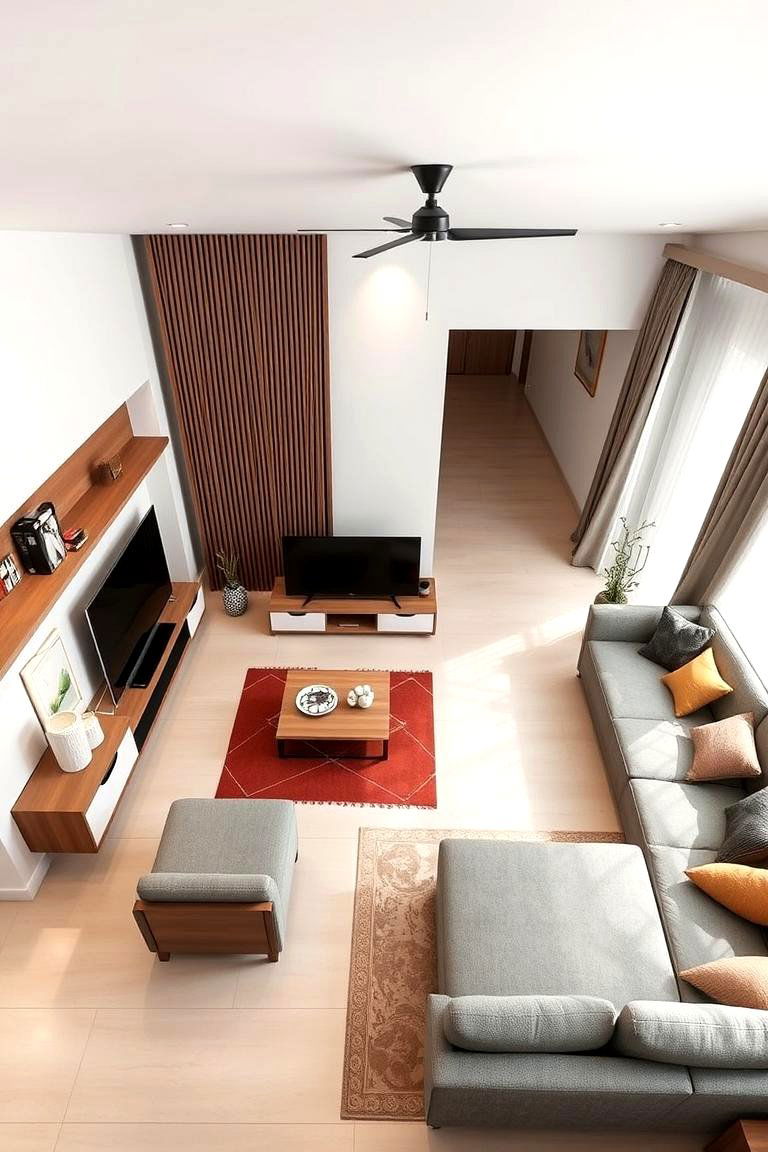 Smart Zoning for Multifunctional Spaces - 24 Small Living Room Ideas With Tv and Dining Table