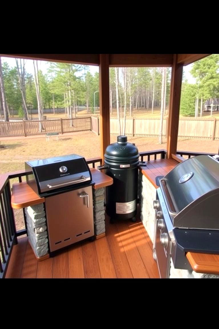 Smoker Integration - 24 Outdoor Kitchen on Deck