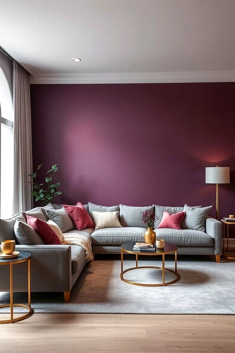 Smoky Purple A Subtle Elegant Statement - 24 Accent Wall Colors
