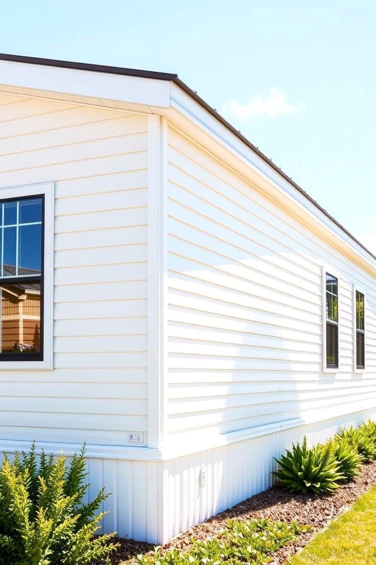 Smooth Finish Fiber Cement Siding for a Clean Look - 24 Mobile Home Siding Design Ideas