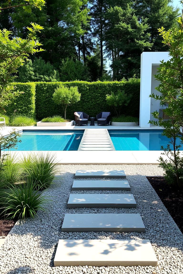Smooth Gravel Pathways - 24 Above Ground Pool Landscaping Ideas