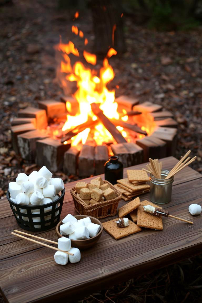 Smores Bar Bonfire - 24 Western Wedding Ideas