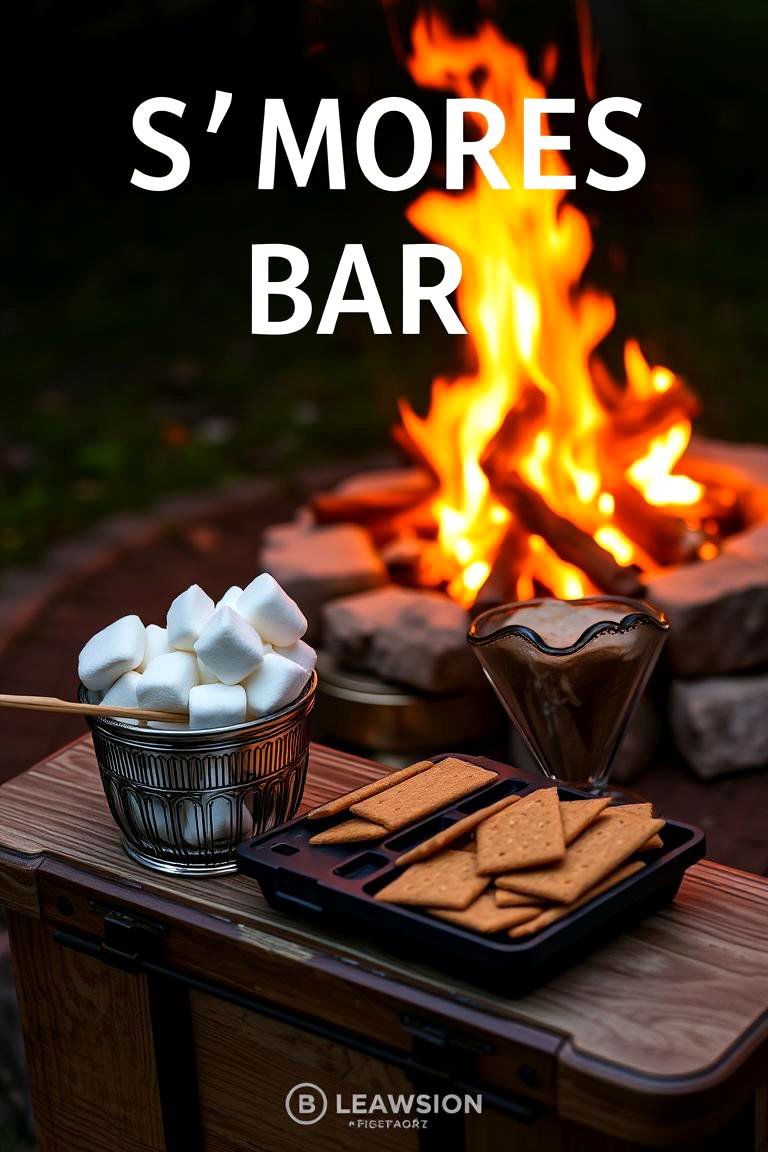 Smores Bar for Late Night Snacks - 24 Graduation Party Ideas