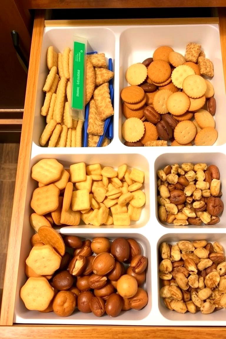 Snack Organizing Trays - 24 Snack Storage Ideas