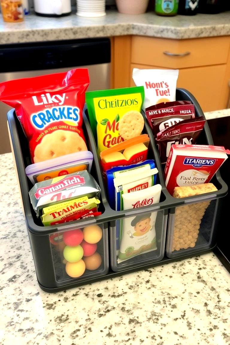 Snack Storage Caddies for Kids - 24 Snack Storage Ideas