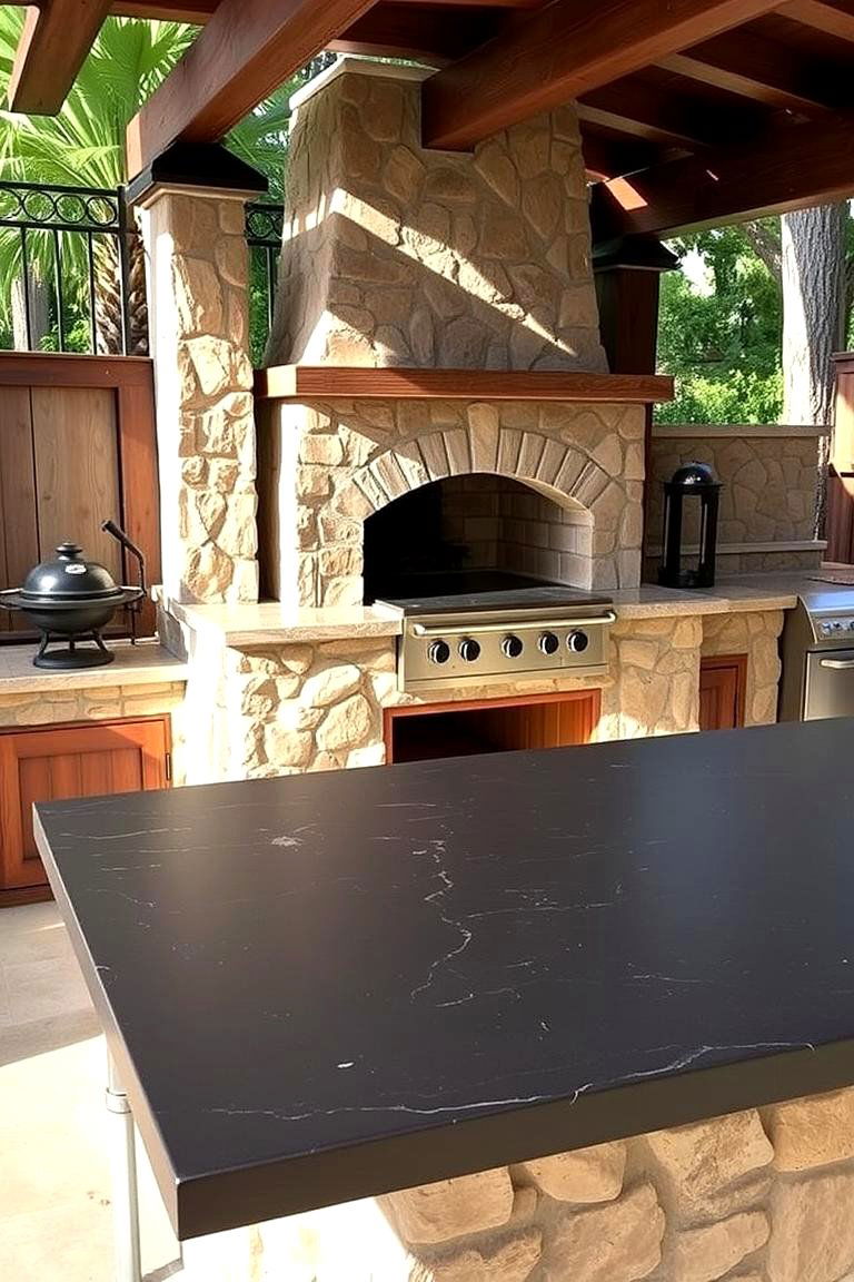Soapstone Countertops - 24 Outdoor Kitchen Countertop Ideas