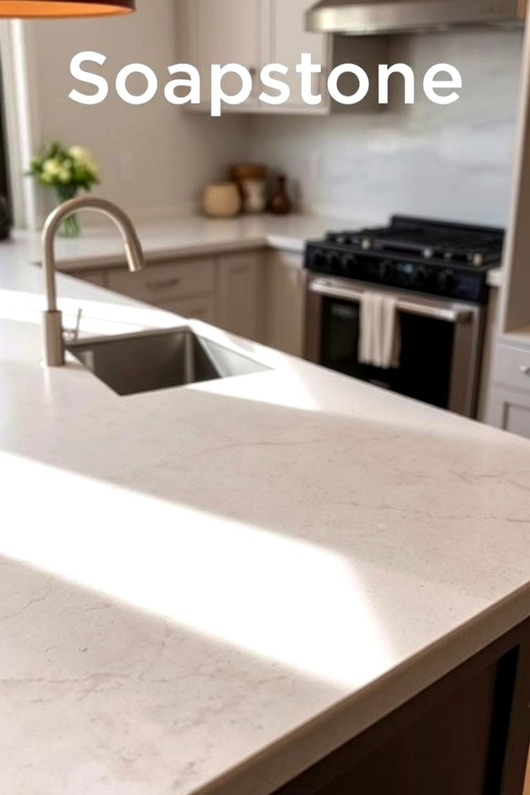 Soapstone Timeless Charm - 24 Kitchen Countertop Ideas