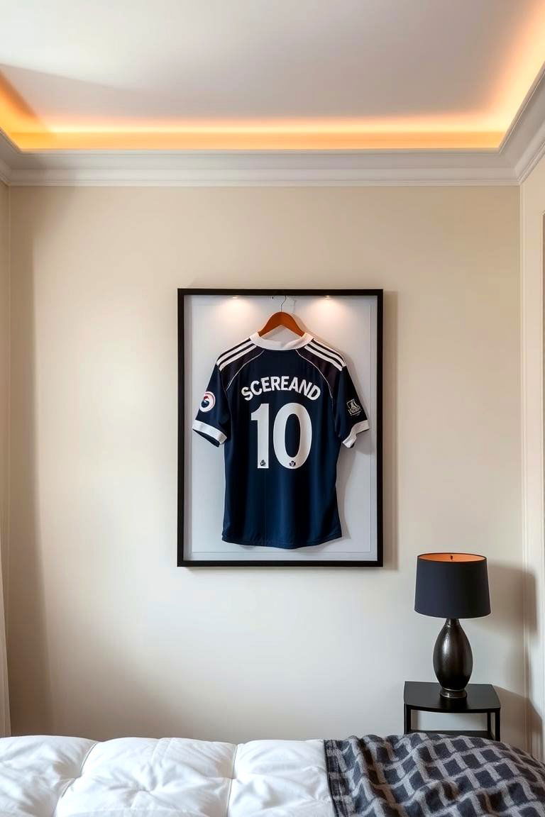 Soccer Jersey Framed Art - 24 Soccer Themed Bedroom Ideas