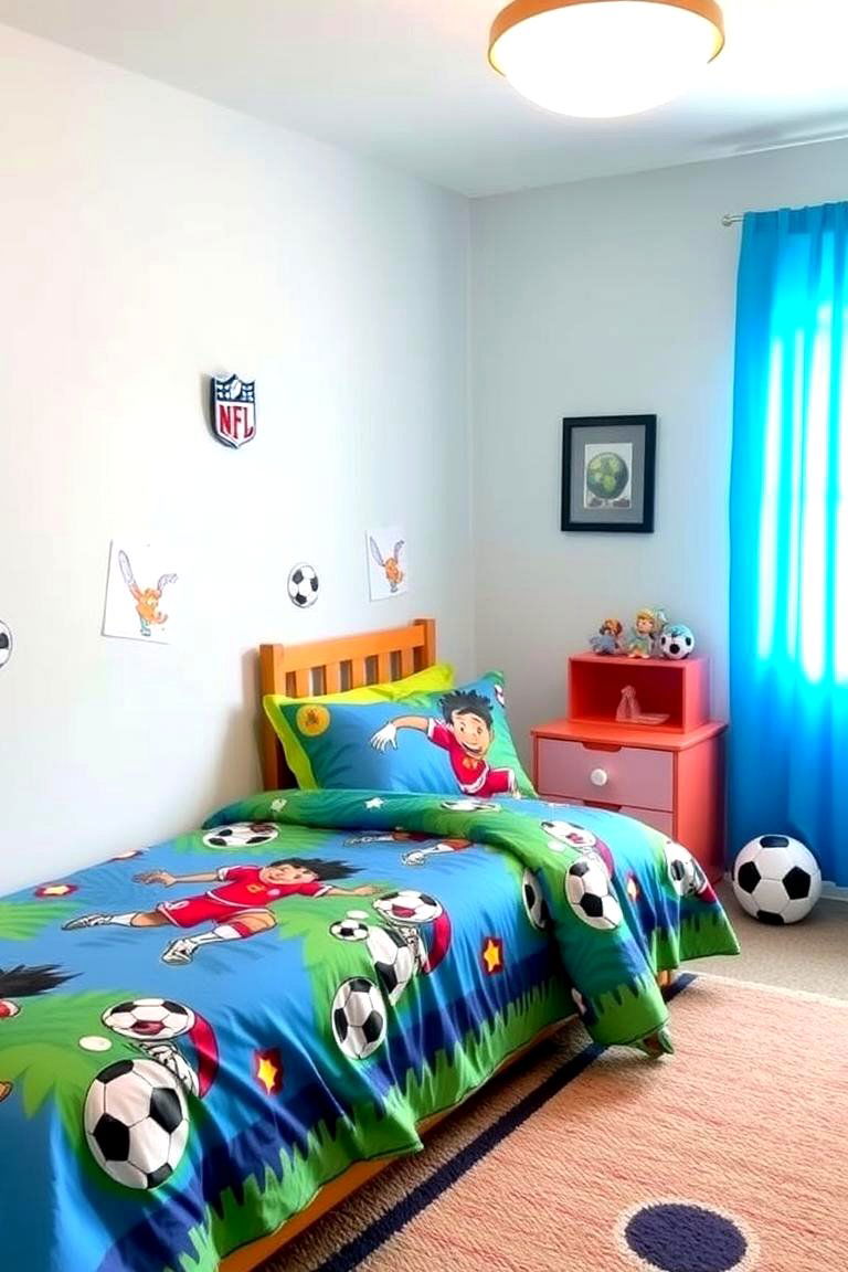 Soccer Themed Bedding Sets for Kids - 24 Soccer Themed Bedroom Ideas