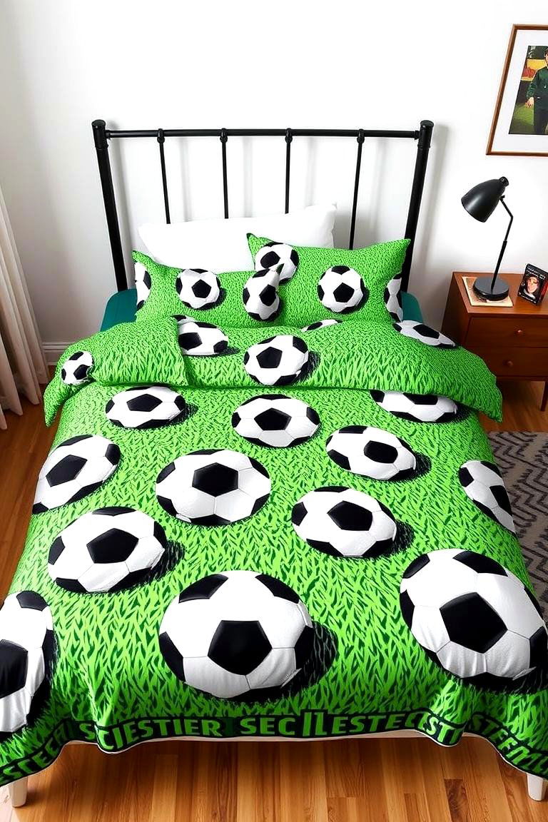 Soccer Themed Bedspreads - 24 Soccer Themed Bedroom Ideas