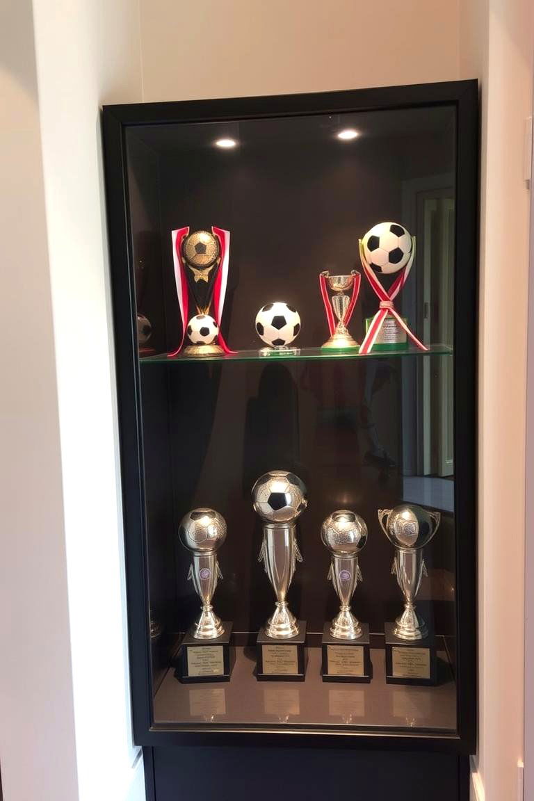 Soccer Trophy Display Case - 24 Soccer Themed Bedroom Ideas