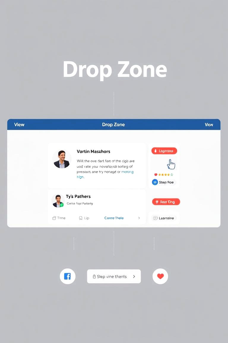 Social Media Integration Drop Zone - 24 Drop Zone Ideas