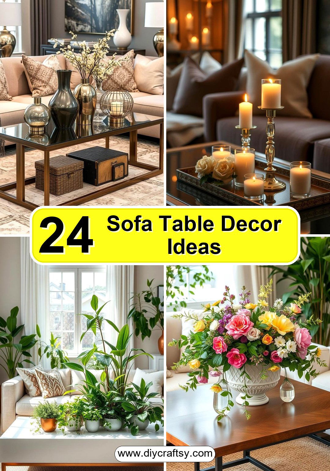 Sofa Table Decor Ideas